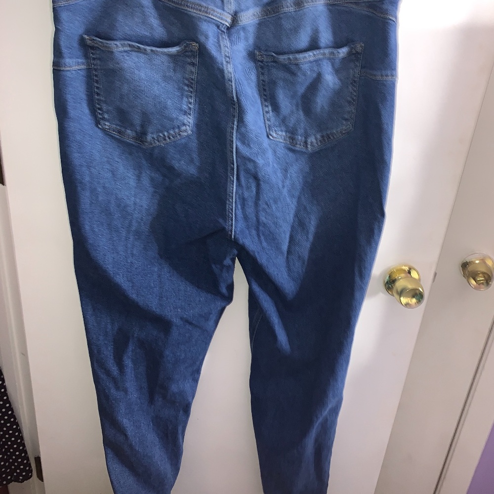 Blue High Rise Denim Jeans No Rips